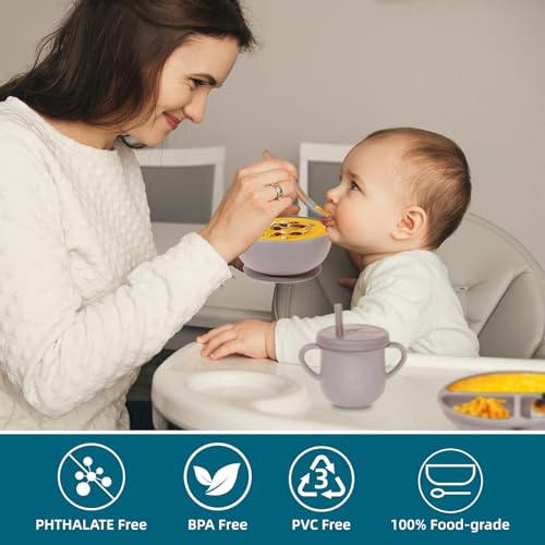 Dormlony 9 Piece Silicone Baby Feeding Set