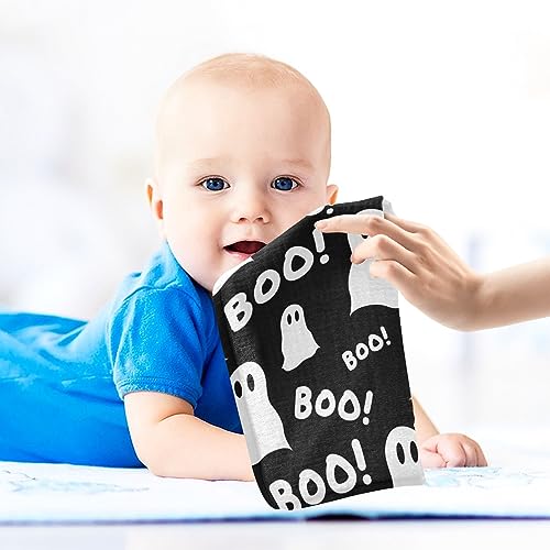 WIFIU Halloween Ghosts Boo Baby Burp Cloths 3 Pack 1