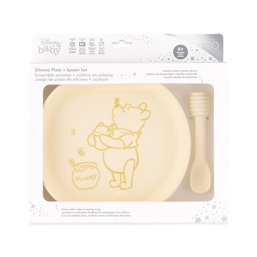 Bumkins Disney Winnie the Pooh Plate and Spoon Set