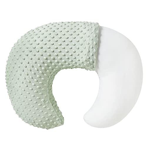 Baby Nursing Pillow with Breathable Slipcover Green