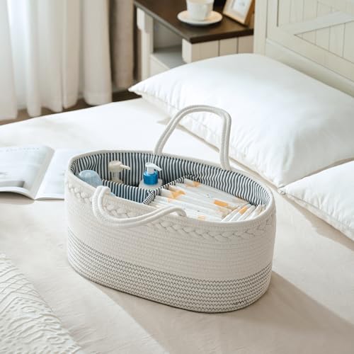 Luxury Little Diaper Caddy Organizer - White