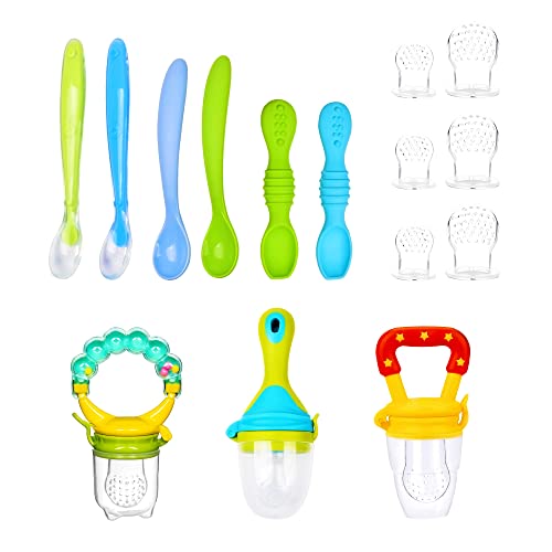 KAILEXBABY Baby Food Feeder with 18pcs Silicone Spoons