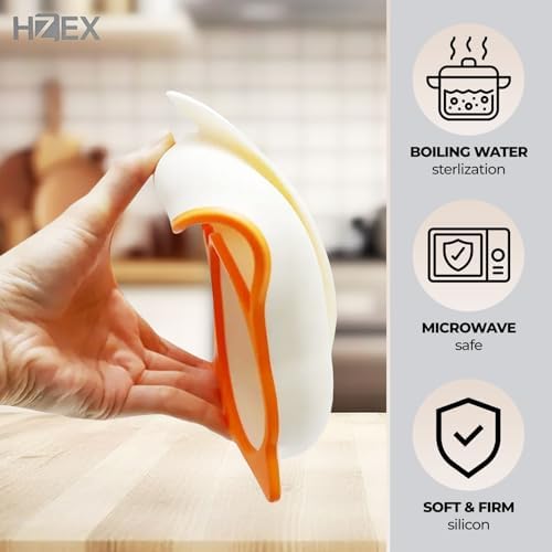 HZEX Owl Themed Silicone Feeding Set for Toddlers - 4 Piece
