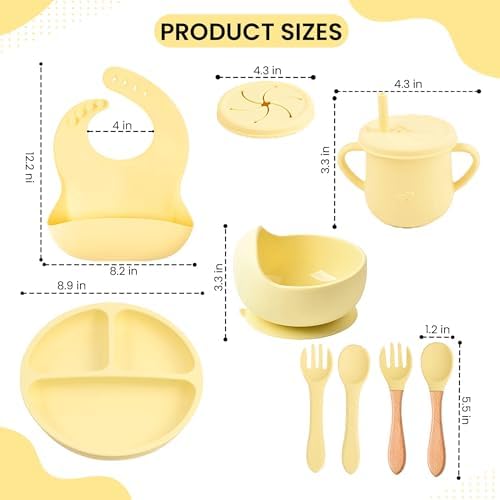 Dive and Drive 12-Piece Silicone Feeding Set for Baby Led Weaning