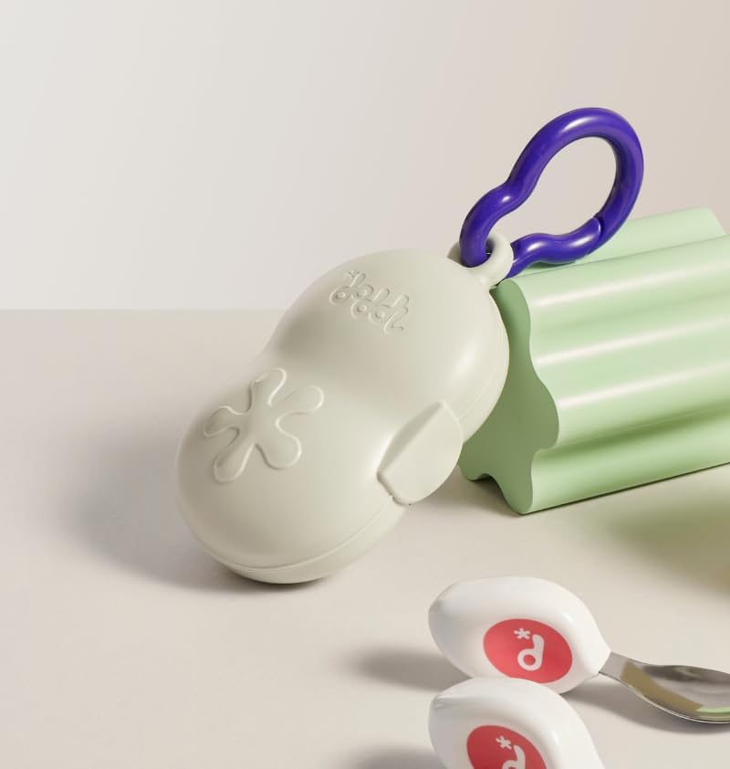Doddl Toddler Travel Utensil Case - Dishwasher Safe Clips to Bags Strollers
