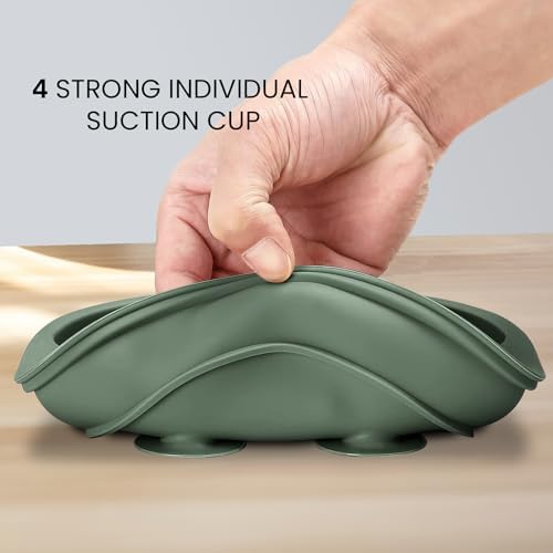 Cutebe 3 Pack Suction Baby Plates with Divided Design
