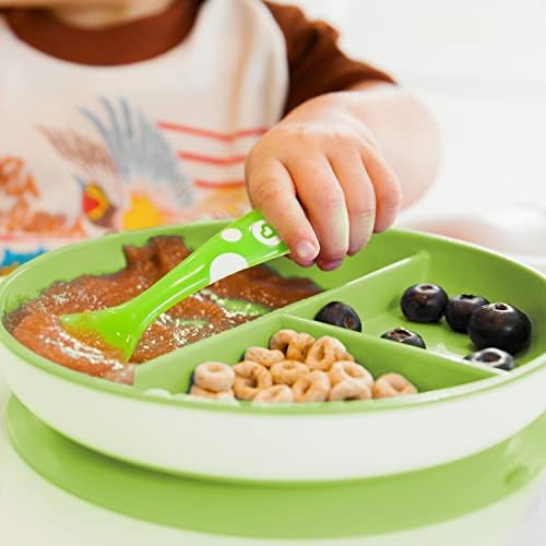 Munchkin Stay Put Bowls and Divided Plates 5 Pack Blue Green Purple