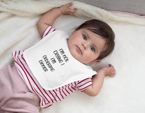 Quipo Funny Baby Bib - Sarcastic Ordering Dinner Design