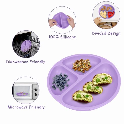 Vicloon Suction Plates for Baby 2 Pcs BPA Free