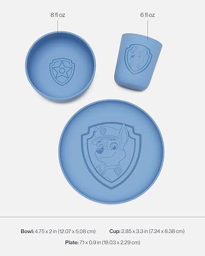 Lalo PAW Patrol Toddler Dinnerware Set - 3 Pieces Dishwasher Safe BPA Free
