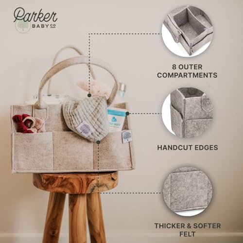 Parker Baby Diaper Caddy - White Regular