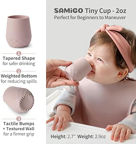 SAMiGO Silicone Baby Cups for 6-12 Months