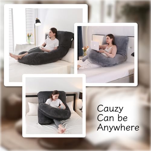 ALLOPERA Full-Body Maternity Pillow with Velvet Cover