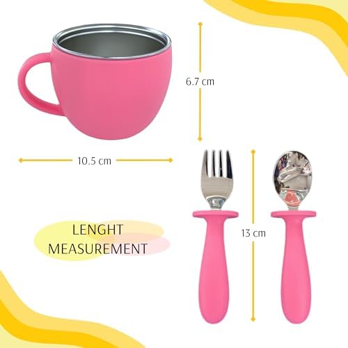 Toddler Dinnerware Set 8 Pieces BPA Free 304 Stainless Steel
