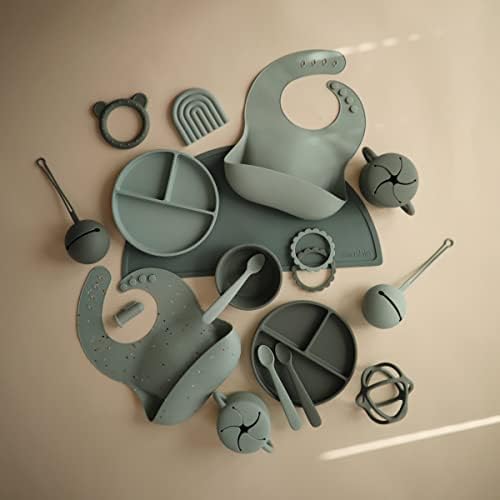 Mushie Silicone Placemat for Kids Dried Thyme 1