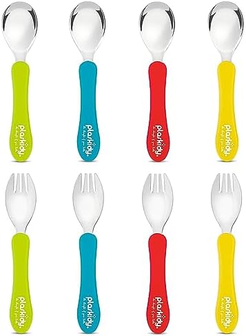 Toddler Silverware Set of 8 - BPA Free Dishwasher Safe