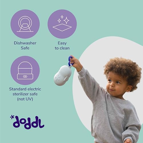 Doddl Toddler Travel Utensil Case - Dishwasher Safe Clips to Bags Strollers
