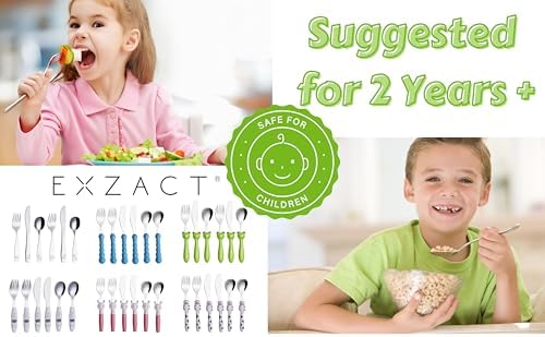 Exzact Kids Flatware Set 12pcs with Dinosaurs