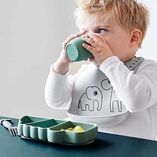 Done by Deer Crocodile Snack Plate - Suction BPA-Free Durable 1