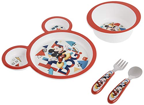 The First Years Disney Mickey Mouse Dinnerware Set 4 Count