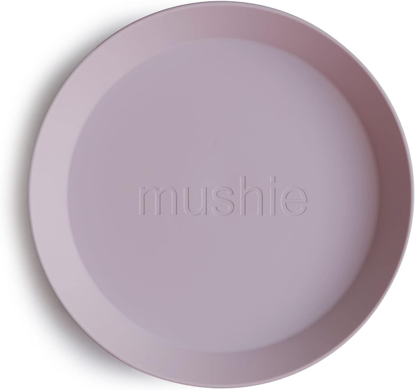 Mushie Round Dinnerware Plates for Kids Set of 2 Soft Lilac