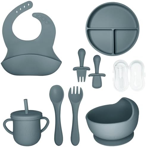 Meylan 10-Piece BPA-Free Silicone Feeding Set