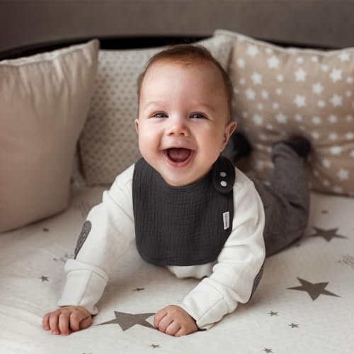 Organic Muslin Bibs 5 Pack for Baby Boys Girls 1
