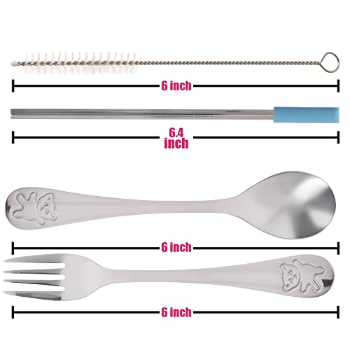 HOMEFAVE 15-Piece Toddler Silverware Set