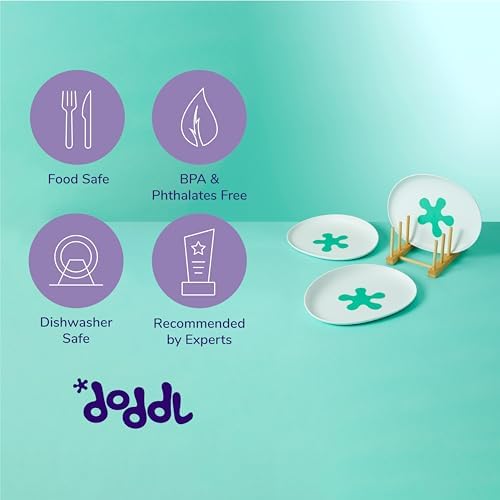 Doddl Baby Toddler Plate - Non-Slip Ergonomic BPA Free