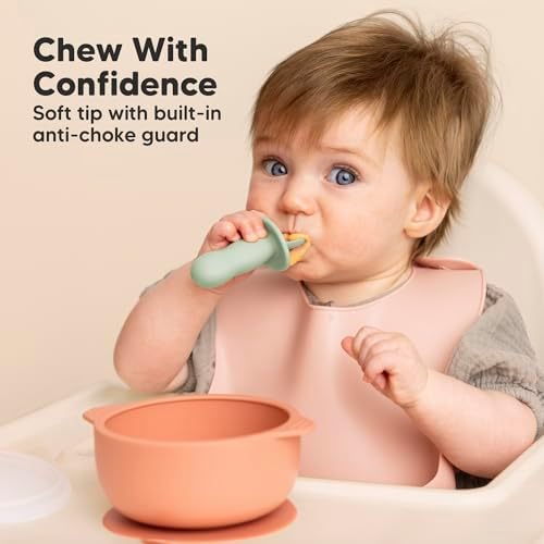 KeaBabies 2-Pack Suction Baby Bowls with Lids and Utensils 1