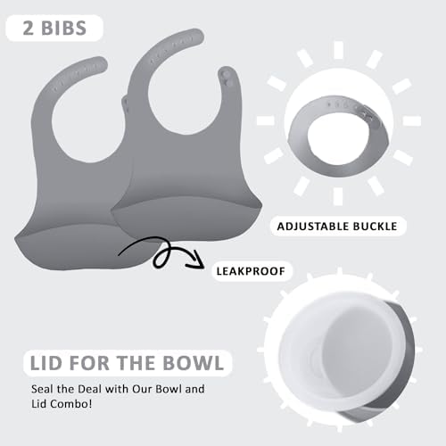 Positive Pieces Silicone Baby Feeding Set for 6-Month Olds