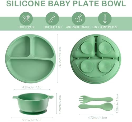 Dandat 24 Pcs Silicone Baby Feeding Set