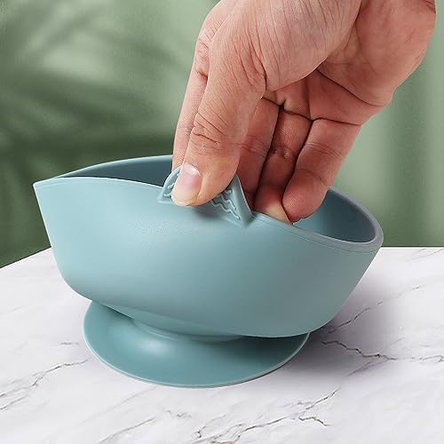 Eascrozn 3 Pack Baby Bowls with Suction Multicolor