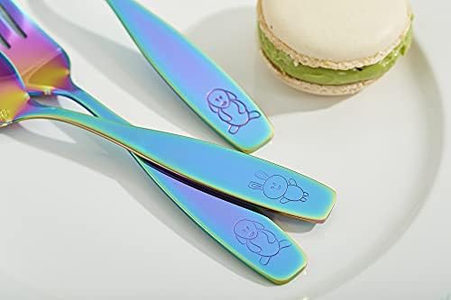 ANNOVA Kids Stainless Steel Flatware Set 6PCS Rainbow