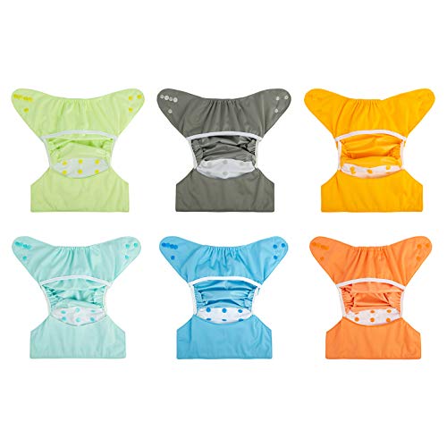 Babygoal Reusable Diaper Covers 6 Pack with Wet Bag 1