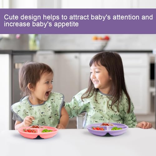 Vicloon Suction Plates for Baby 2 Pcs BPA Free