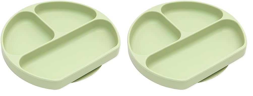 Bumkins Silicone Grip Dish Set of 2 Sage