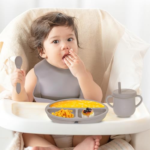 Dormlony 9 Piece Silicone Baby Feeding Set