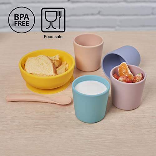 Silicone Toddler Cup 5 oz Non-Smell Anti-Slip Dishwasher Safe Purple