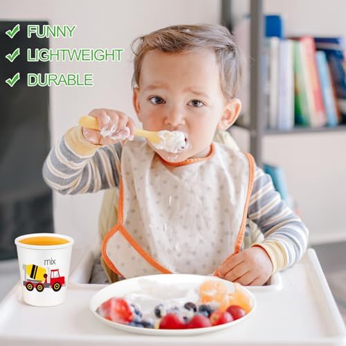 Yiyiring 4-Piece Construction Truck Dinnerware Set