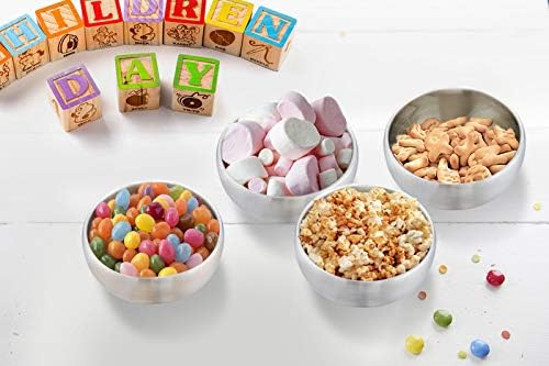 E-far Kids Bowls Set of 4 12 Ounce Insulated Shatterproof Matte Finish