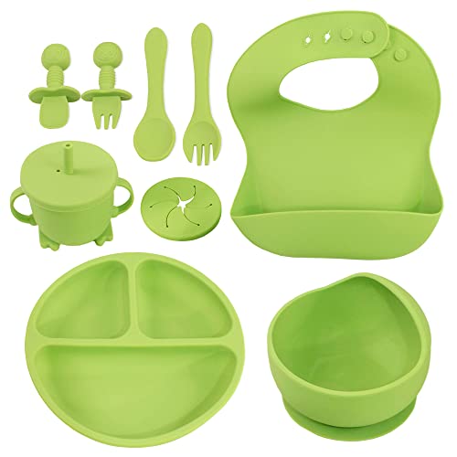 10 Piece Self-Feeding Dining Set for Baby Toddler
