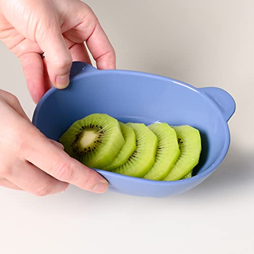 Blue Ginkgo Silicone Kids Bowls - Cute Bear Bowls for Baby and Toddlers