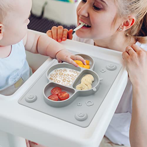 ROCCED Silicone Baby Plates with Suction