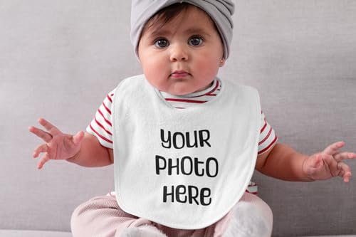 Custom Photo Baby Bib - Quipo Handmade for Boys Girls