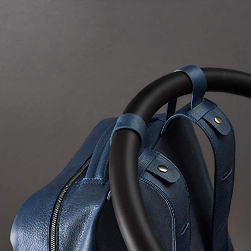 Capra Leather Blue Diaper Bag Backpack Multi Functional with Changing Pad