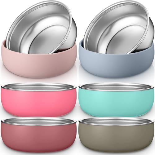 Nuogo 6 Pcs 304 Stainless Steel Baby Bowls with Silicone Shell