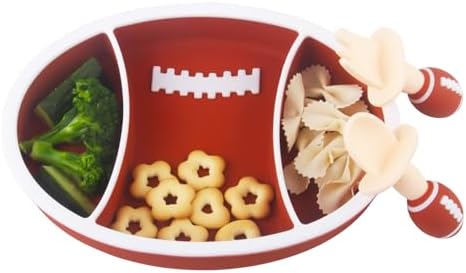 Nohlerlife Baby Plate with 3 Suction Cups and Fork Spoon