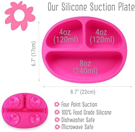 Elk and Friends Suction Plate Stainless Steel Utensils for Babies Toddlers
