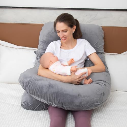 MOON PINE Pregnancy Pillow with Dark Grey Cover
